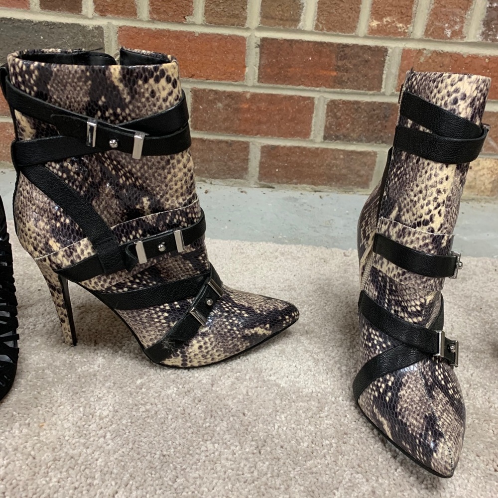 STEVE MADDEN SNAKE BOOTIES